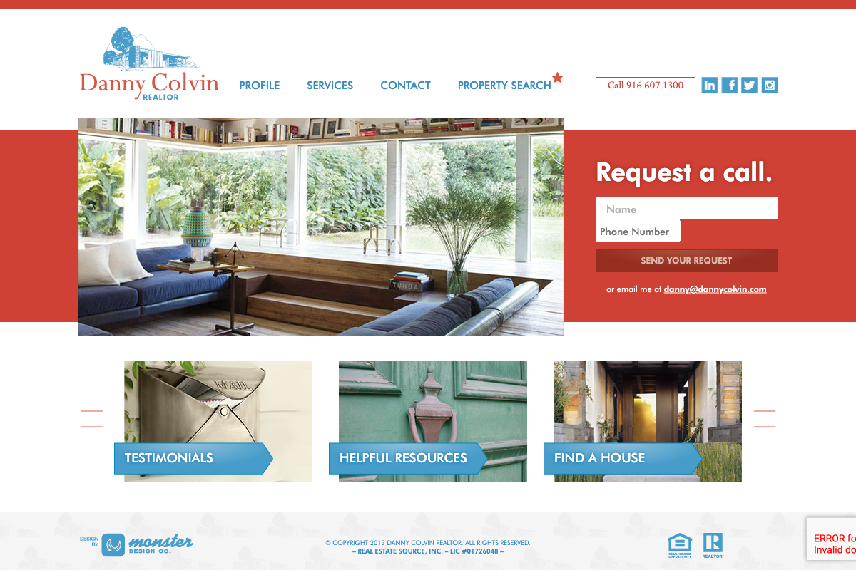 Danny Colvin Old Website Thumbnail